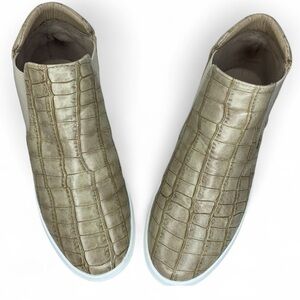 Mata Tan Croc-Embossed Slip-On Ankle Boots Sneakers Fall Size 8